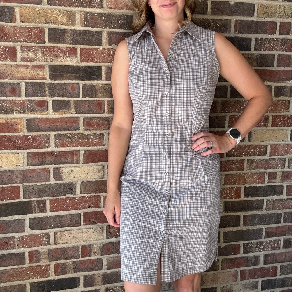 Sleeveless Plaid Dress